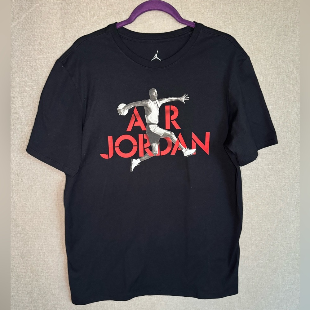 Nike Air Jordan Retro T-shirt Men's Size Large Black